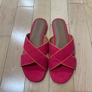 COPY - J.Crew Criss Cross Suede Slide Sandals NEW size 9